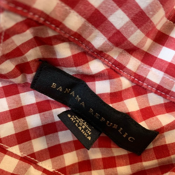 Banana Republic Multi Gingham Shirt. Mint Condition - Picture 6 of 8